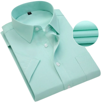 Men Short Sleeve Dress Shirt Plus Size Summer Fashion Slim Fit Casual Social Shirts Comfortable Breathable Thin Tops Male
