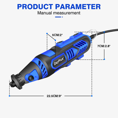 DayPlus 135W Power Electric Rotary Tool With 80pcs Accessories Mini Rotary Multi-Tool Kit,6 Variable Speed Electric Grinder Set
