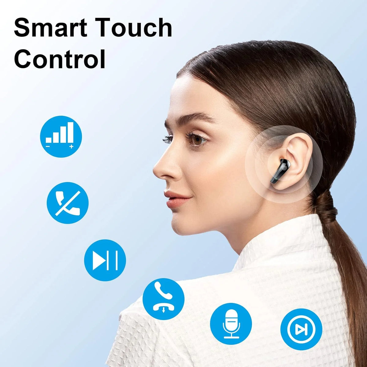 Wireless Earbuds, Bluetooth 5.3 Earbuds Stereo Bass, iNoise Cancelling Mic, Earphones IPX7 Waterproof Sports, 35H Playback.