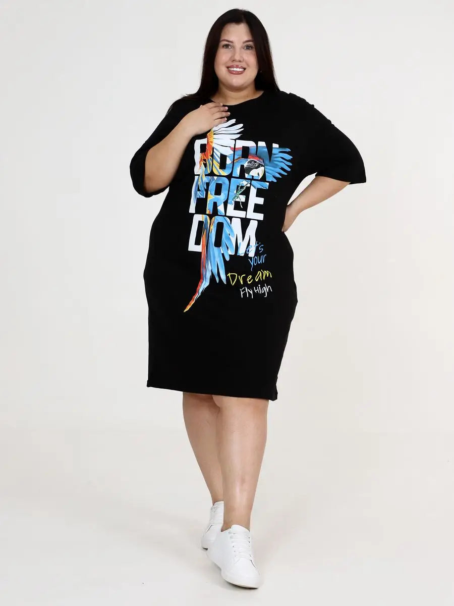 Women's Dress 3D Printed Long Clothes Plus Size Short Sleeve T-Shirt Crew Neck Casual Pullover Sportswear Homewear Loose Tops