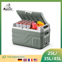 Alpicool NL 25L 35L 45L Portable Refrigerator 12V Compressor Fridge Freezer 12/24V DC 100-240V AC Mini Cooler for Camping BBQ