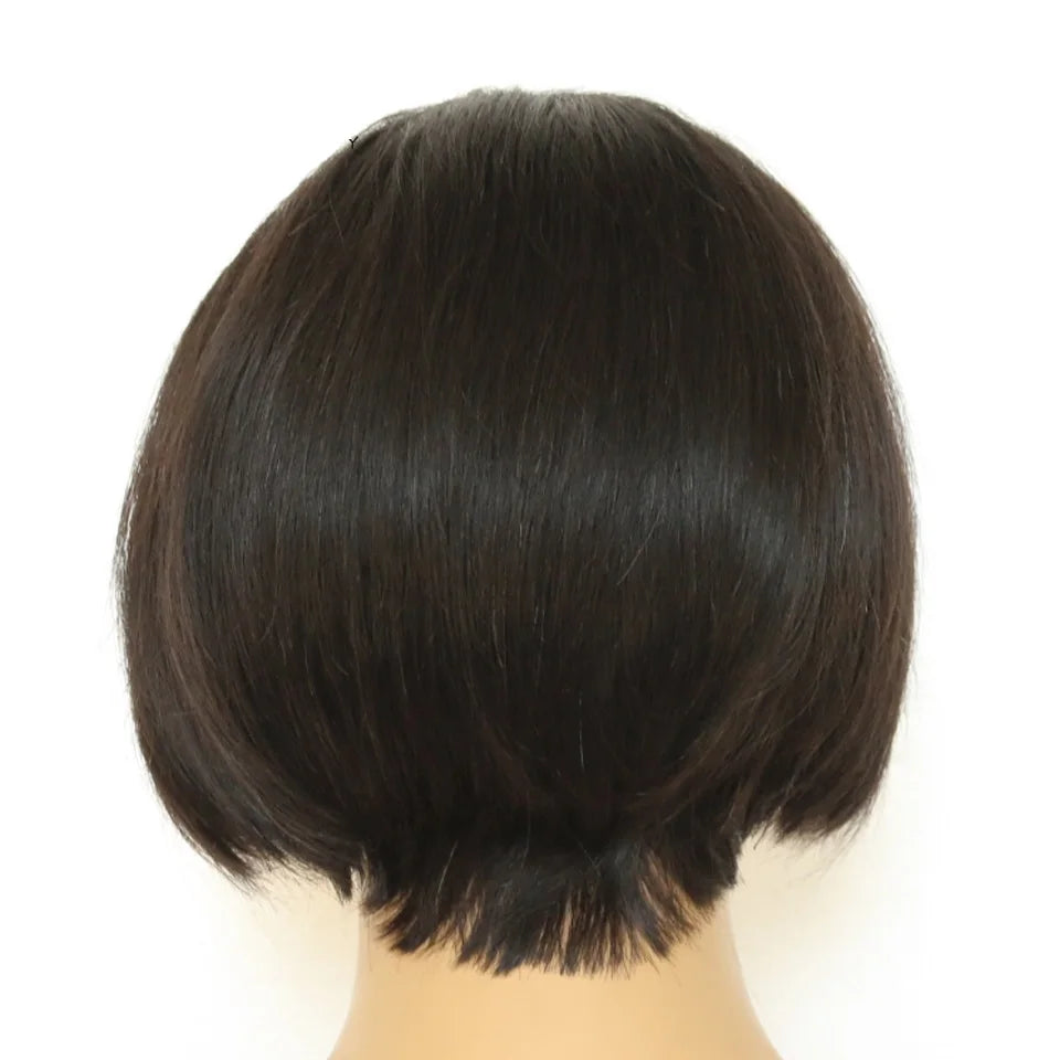 Free Shipping, Cheap Bob Peruvian Straight Human Lace Front Wigs for Black Women-3