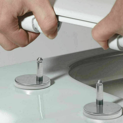 Luxury Square Toilet Seat Heavy Duty White Soft Close Top Quick Release Hinges