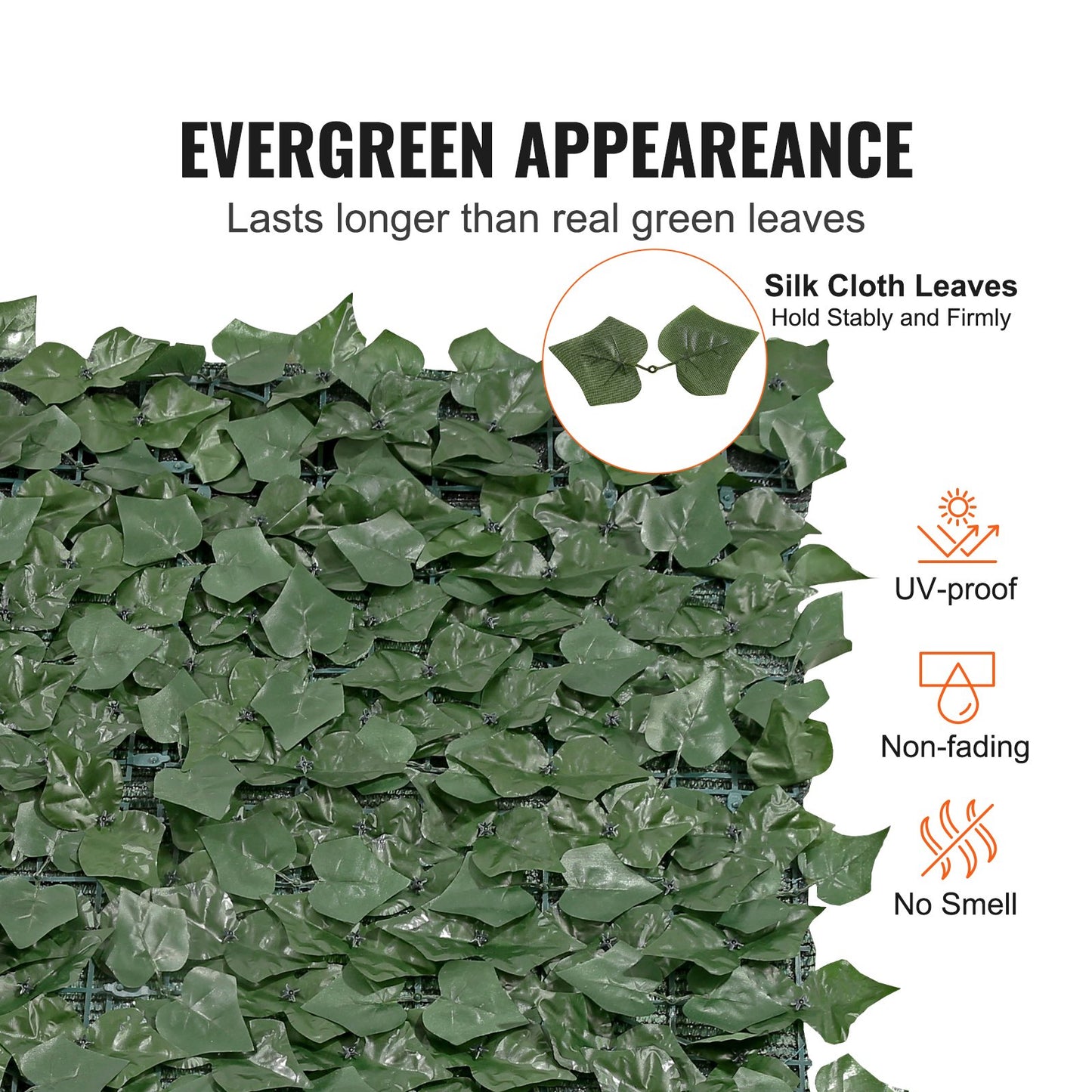Ivy Privacy Fence, 1.5 X 4m Artificial Green Wall Screen, Greenery Ivy Fence W/ Mesh Cloth Backing And Strengthened Joint, Faux Hedges Vine Leaf Decoration For Outdoor Garden, Yard, Balcony