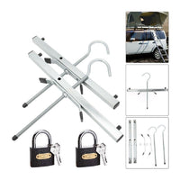 Universal Heavy Duty Ladder Roof Rack Clamp Clamps Lockable Free 2Locks Lockable