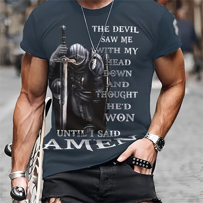 3D Printed T-shirt Men's Summer Casual Breathable Short Sleeve Top