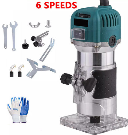 1200W 1-4 Electric Hand Trimmer Palm Router Woodworking Laminate Wood Laminator