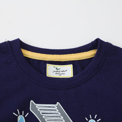 Spring And Autumn Children's Long-sleeve Glow-in-the-dark T-shirt