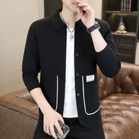 Men's Casual Knitted Slim-Fit Sweater Coat