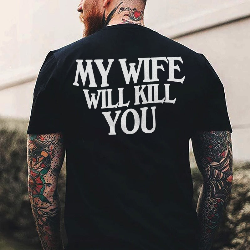 Men's Straight-Leg Printed Fashionable Short-Sleeve