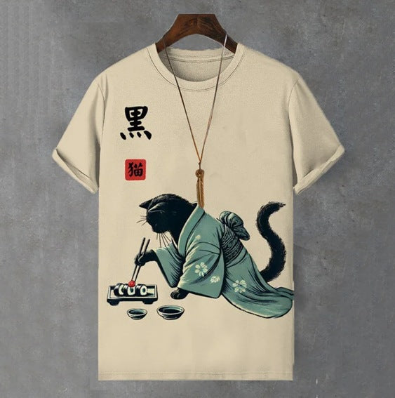 Men's 3D Printed T-Shirt Fashionable Short-Sleeve Top