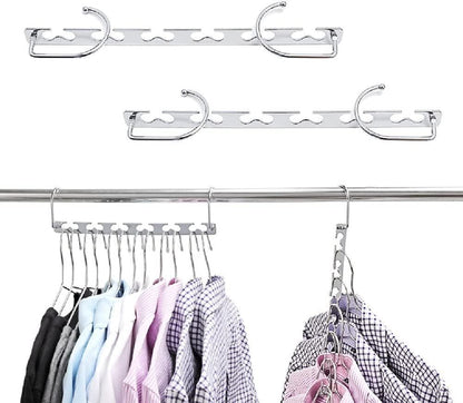5X Space Saver Saving Wonder Magic Hanger Clothes Closet Organize Hook UK
