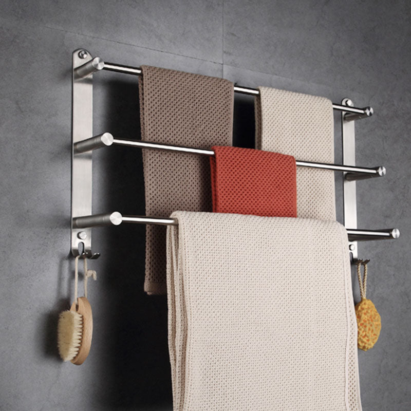 304 Stainless Steel Towel Free Perforated Single And Double Pole Bath Towel Rack