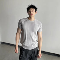 American-style Ribbed-texture Fitness Top