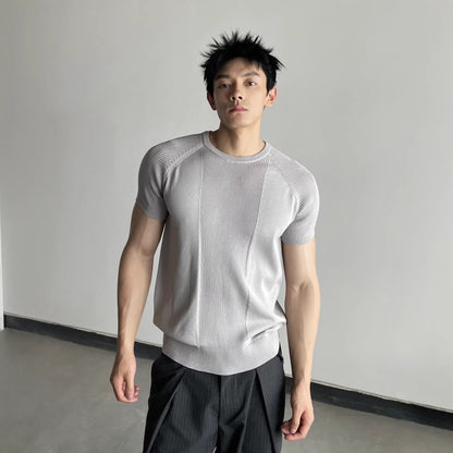 American-style Ribbed-texture Fitness Top