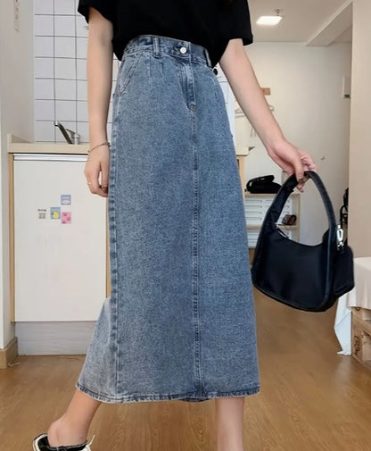 Ladies' High Waist Slim Fit Waist Cinching Skirt
