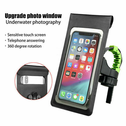 Bicycle Motor Bike 360 Waterproof Phone Case Mount Holder For All Mobile Phones