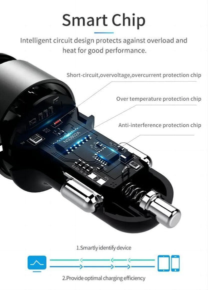 Cigarette Lighter 2 USB Charger Car Car Truck Adapter Mobile Phone Charging Plug