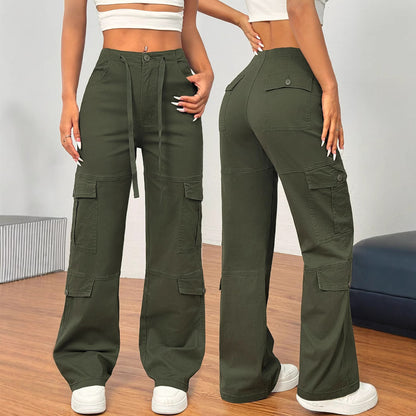 TL337 European And American Street Style Overalls Loose Jeans