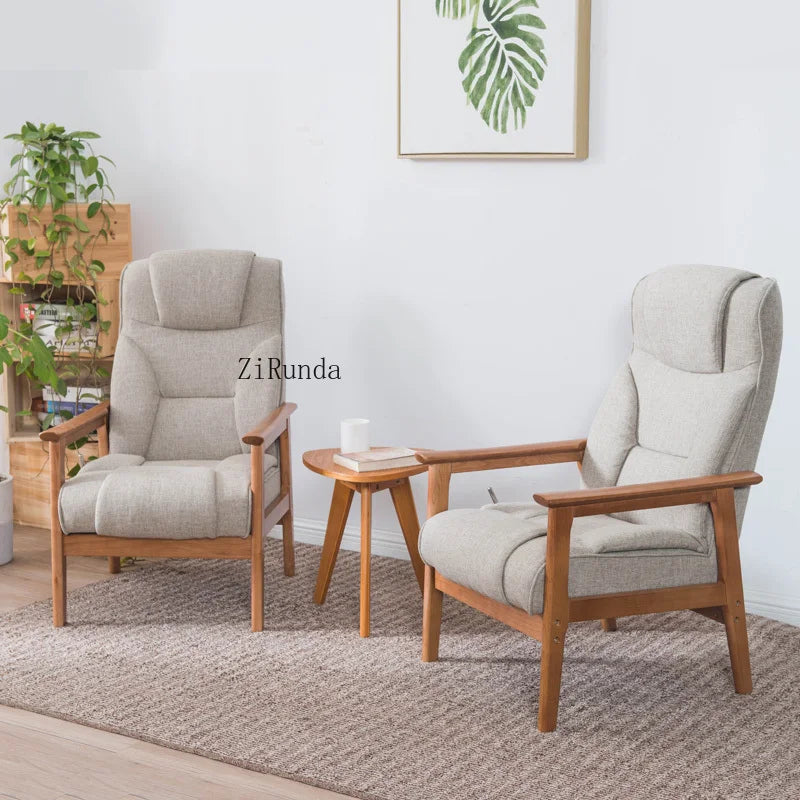 1 Elderly Chair Home Leisure Chair Modern Simple Back Chair Solid Wood Lunch Break