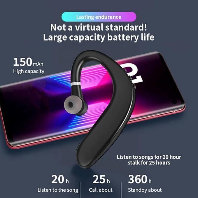 Bluetooth 5.0 Wireless Earpiece Headphones Earbuds Handsfree Headset With Mic UK