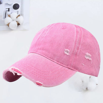 Outdoor Embroidered Printed Washed Hole Baseball Cap