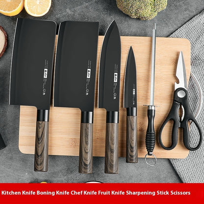 Anti-rust Black Blade Knives Kitchen Suit Household