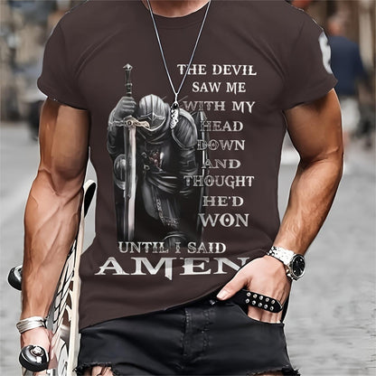 3D Printed T-shirt Men's Summer Casual Breathable Short Sleeve Top