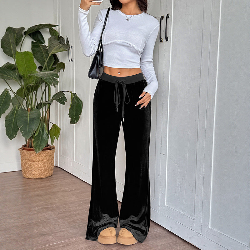 Autumn New Style Micro-pull Draped Pants Women