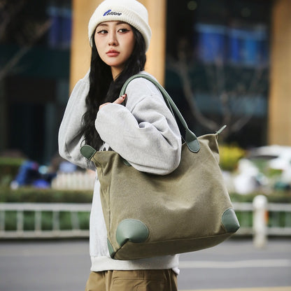 One-shoulder Travel Large Capacity Student Canvas Shopping Gym Bag