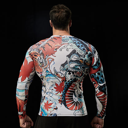 Running Basketball Fast Drying Clothes High Elastic Breathable Long Sleeve Tights