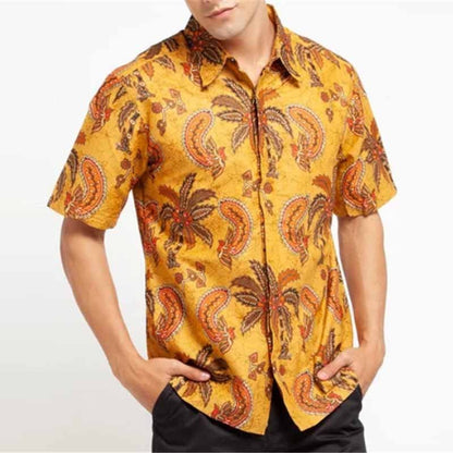 3D Personalized Printing T-shirt Summer Loose Short Sleeve Lapel Shirt Casual Streetwear Clothing For Men