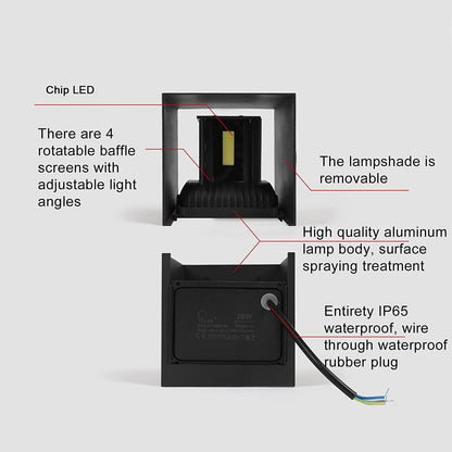 Modern LED Up Down Wall Lights Lighting Fixture Outdoor Indoor Lamp Lighting UK