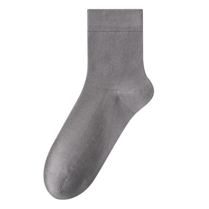 Mens Mid-Calf Cotton Socks With Odor-Resistant Properties