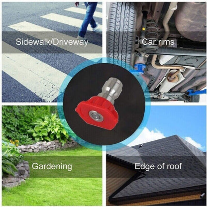 Gutter Cleaning Tool Pressure Washer Extension Wand Lance Set With 5 Nozzle Tips