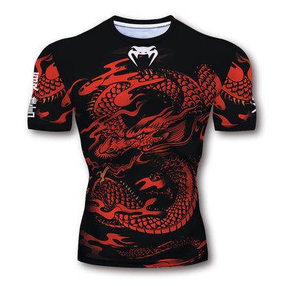 Boxing Short Sleeve MMA Fighting Top Sports T-shirt