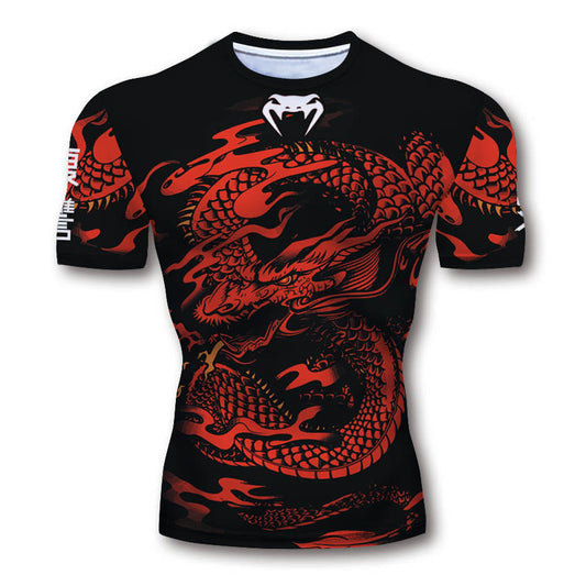 Boxing Short Sleeve MMA Fighting Top Sports T-shirt