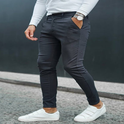 Men's Summer Thin 3D Printed Slim Fit Suit Pants