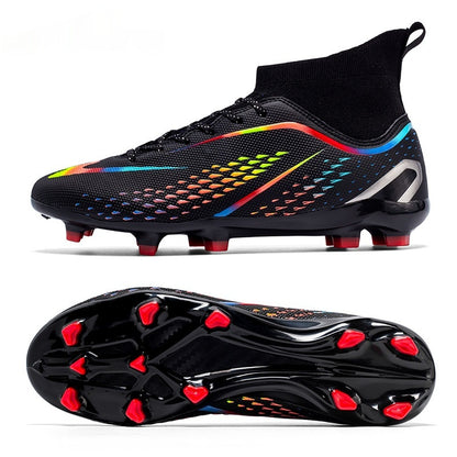 Children's Football Shoes TF Broken Nail High-top Breathable