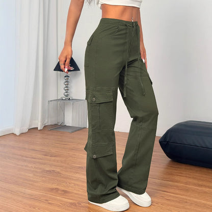 TL337 European And American Street Style Overalls Loose Jeans