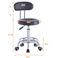 Swivel Stool Round Bar Stool Salon Chair Adjustable 360 Beauty Workshop Office