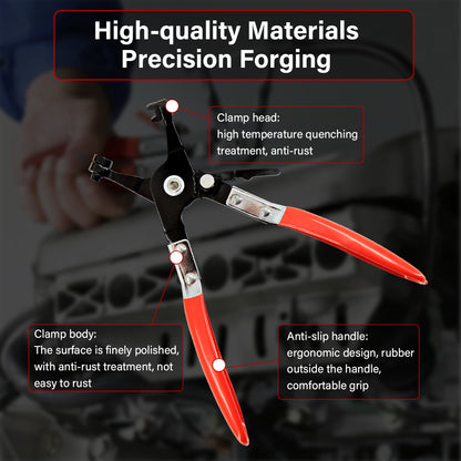 9Pc Hose Clamp Clip Pliers Kit Swivel Jaw Flat Angled Band Tool High Quality