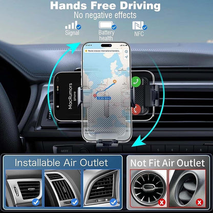 Magnetic Wireless Car Charger Mount Holder Magsafe For15 14 13 12