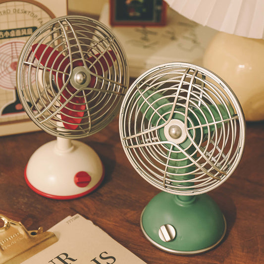 Creative Retro Little Fan Usb Charging Large Wind Fan