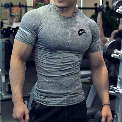 American Tights Short Sleeve Men's Stretch Slim Fit