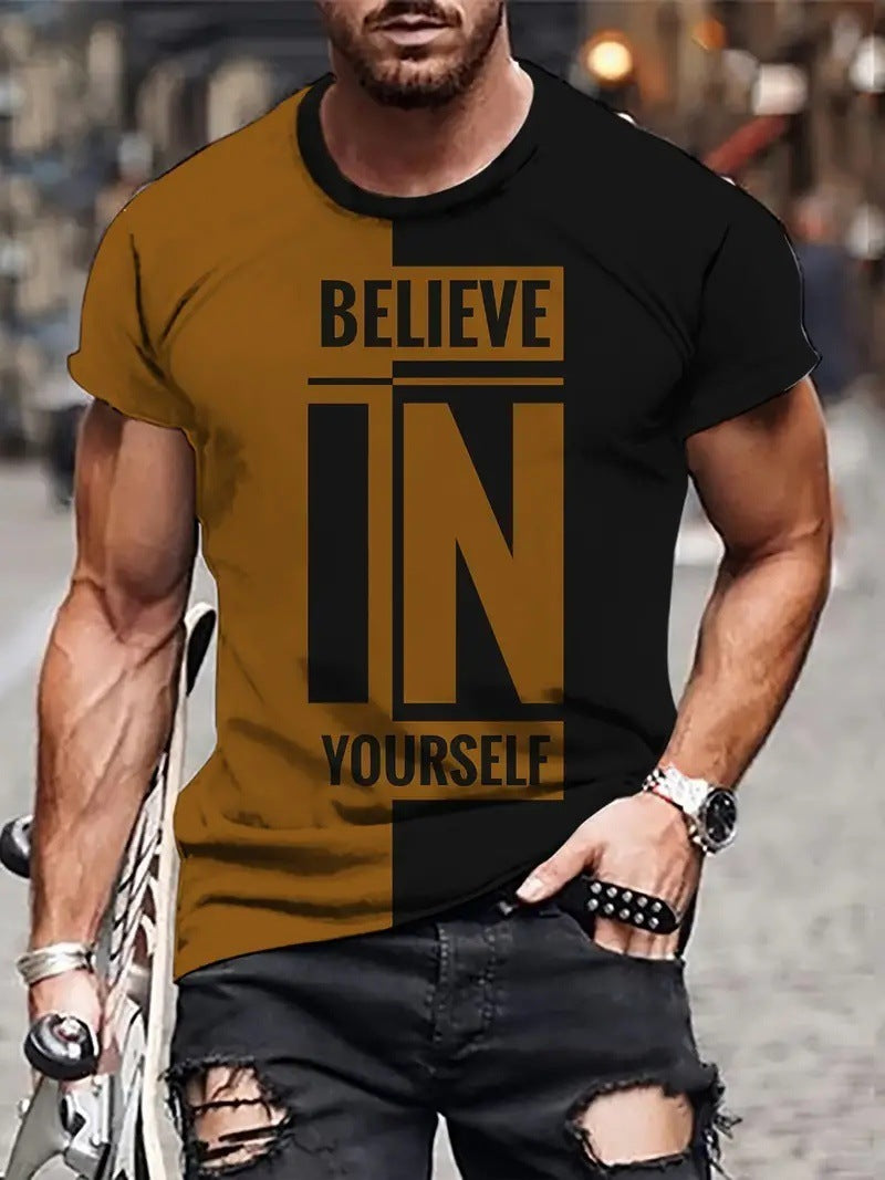 Men's Summer Loose Breathable Round Neck T-shirt