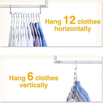 5X Space Saver Saving Wonder Magic Hanger Clothes Closet Organize Hook UK