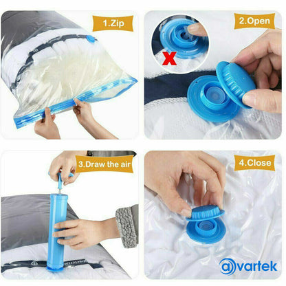6 X STRONG VACUUM STORAGE SPACE SAVING BAGS VAC BAG SPACE SAVER VACCUM VACUM-BAG