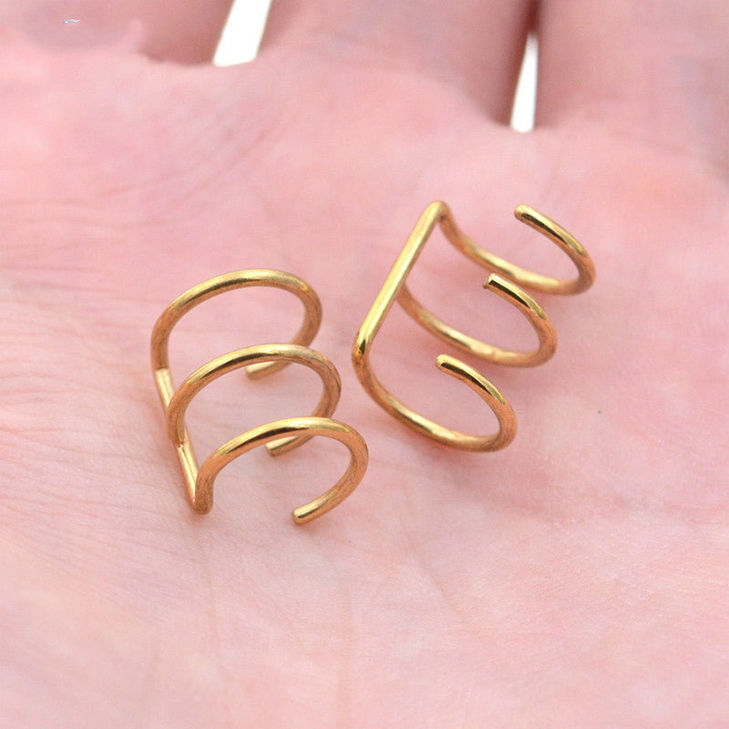 False Earrings Unperforated Earbuds Clip Style