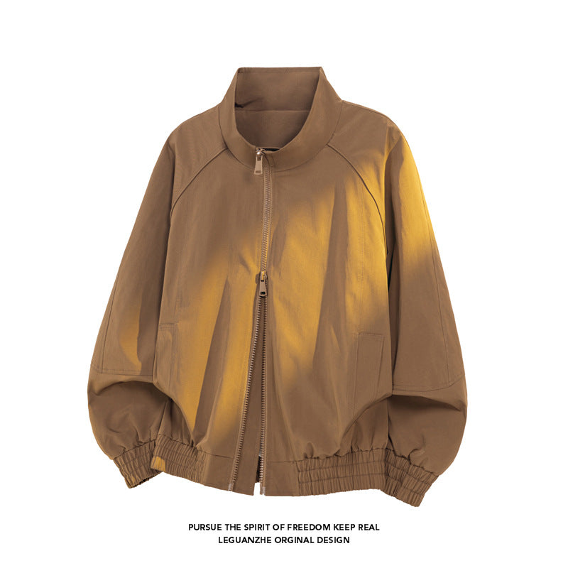 Men's Stand-Up Collar Short Work Jacket